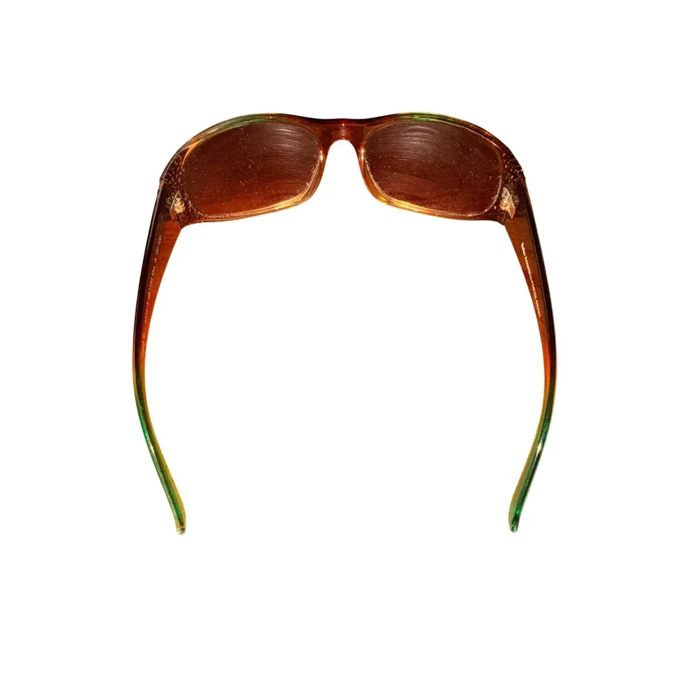 Retro Festival Foster Grant Solar Accents‎ Ombre Rhinestone Wrap Sunglasses
